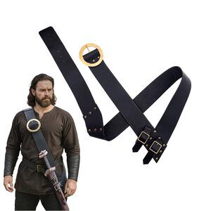 3975 Pirate Leather Belt With Sword Hanger Baldric Hanging